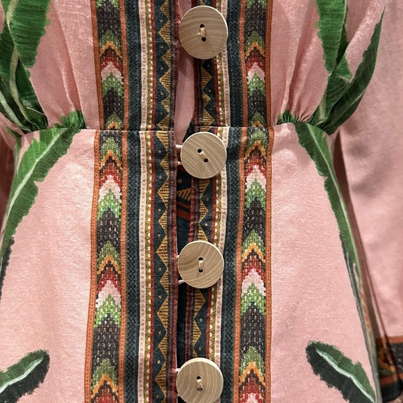 💚 Farm Rio Amazonia Forest Button-front Maxi Dress 💚 - Picture 3 of 8